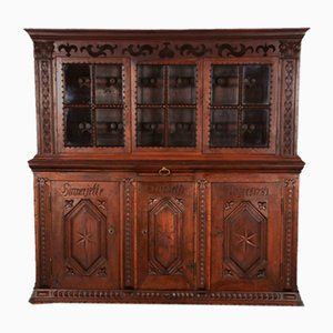 Antique Baroque Buffet Showcase in Oak, 18th Century-DXD-1148262