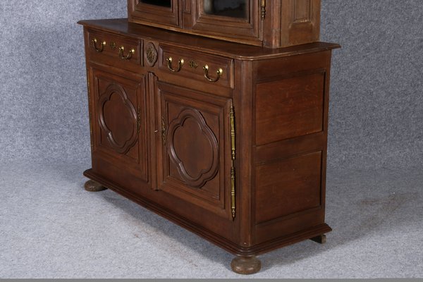 Antique Baroque Cupboard with Display Case Top, 18th Century-DXD-1148212