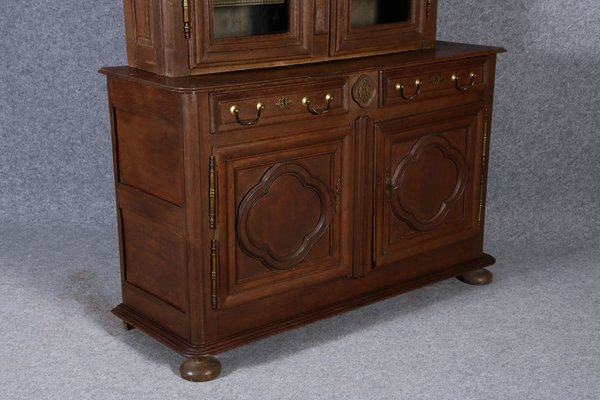 Antique Baroque Cupboard with Display Case Top, 18th Century-DXD-1148212