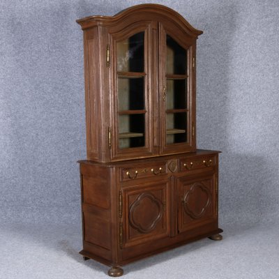 Antique Baroque Cupboard with Display Case Top, 18th Century-DXD-1148212