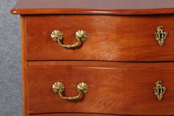 Antique Baroque Curved Cherry Dresser, 18th Century-DXD-1150960