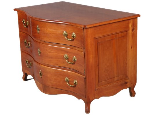 Antique Baroque Curved Cherry Dresser, 18th Century-DXD-1150960