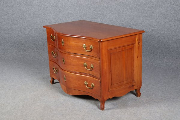 Antique Baroque Curved Cherry Dresser, 18th Century-DXD-1150960