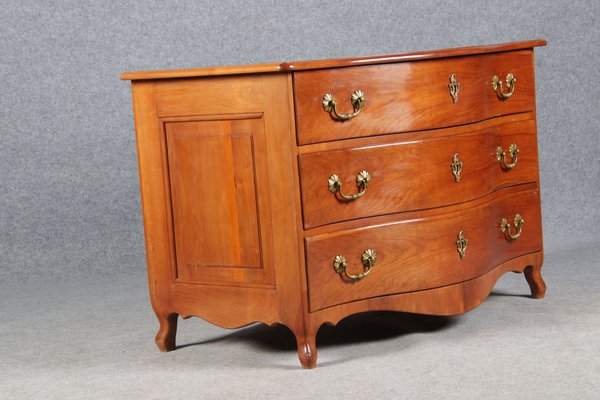 Antique Baroque Curved Cherry Dresser, 18th Century-DXD-1150960