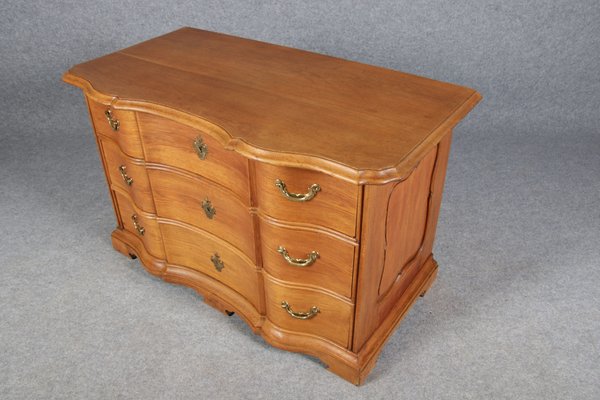 Antique Baroque Curved Dresser in Oak, 18th Century-DXD-1150940