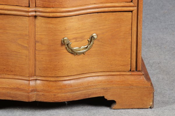 Antique Baroque Curved Dresser in Oak, 18th Century-DXD-1150940