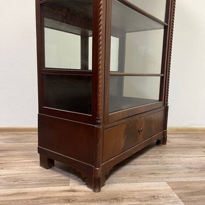 Antique Baroque Display Cabinet in Mahogany, 1860-ALF-2033488