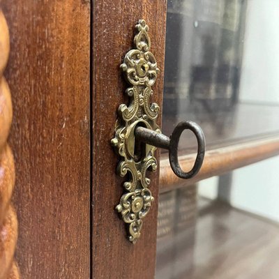 Antique Baroque Display Cabinet in Mahogany, 1860-ALF-2033488