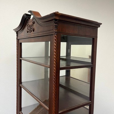 Antique Baroque Display Cabinet in Mahogany, 1860-ALF-2033488