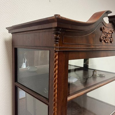 Antique Baroque Display Cabinet in Mahogany, 1860-ALF-2033488