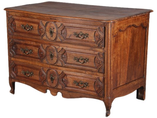 Antique Baroque Dresser in Oak with Carver, 18th Century-DXD-1148608