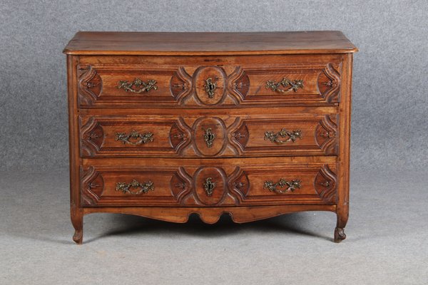 Antique Baroque Dresser in Oak with Carver, 18th Century-DXD-1148608