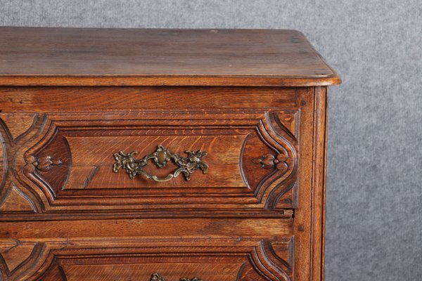 Antique Baroque Dresser in Oak with Carver, 18th Century-DXD-1148608