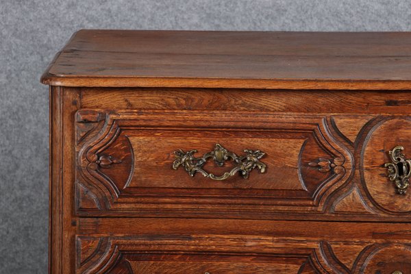 Antique Baroque Dresser in Oak with Carver, 18th Century-DXD-1148608