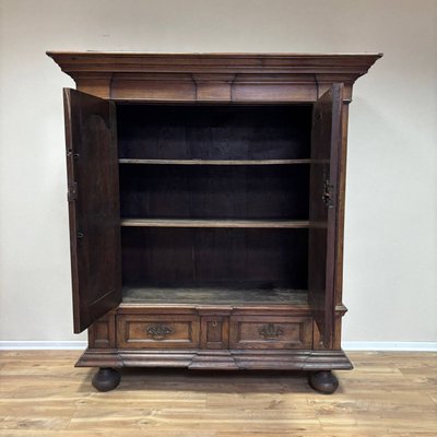 Antique Baroque Hall Cupboard in Oak, 1700s-ALF-2033481