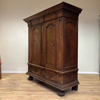 Antique Baroque Hall Cupboard in Oak, 1700s-ALF-2033481