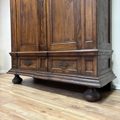 Antique Baroque Hall Cupboard in Oak, 1700s-ALF-2033481