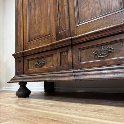 Antique Baroque Hall Cupboard in Oak, 1700s-ALF-2033481