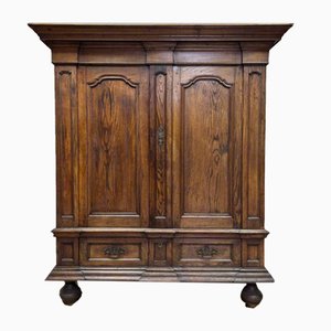 Antique Baroque Hall Cupboard in Oak, 1700s-ALF-2033481