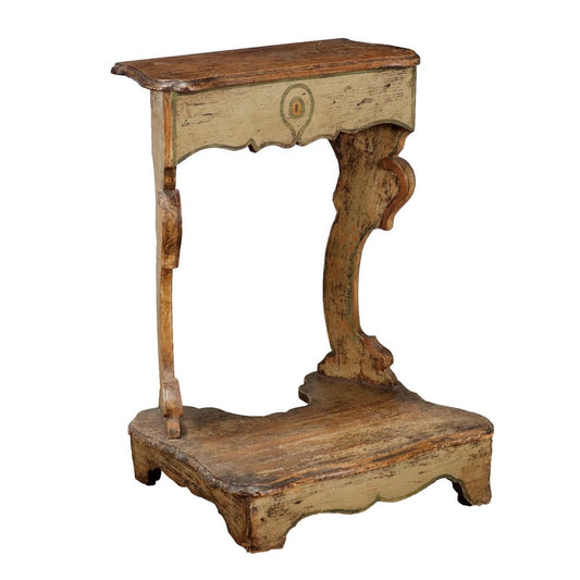 Antique Baroque Praying Desk in Lacquered Wood