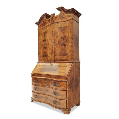 Antique Baroque Secretaire Cupboard in Walnut-GCQ-1331026