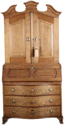 Antique Baroque Secretary in Oak, 1740-DXD-1706760