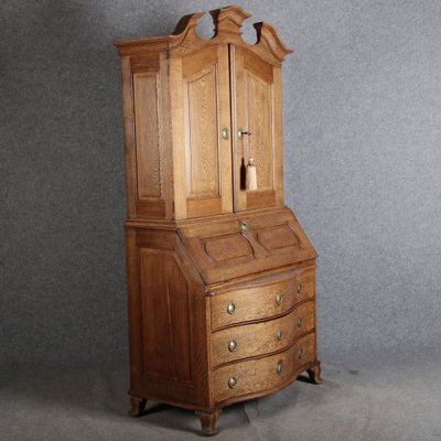 Antique Baroque Secretary in Oak, 1740-DXD-1706760