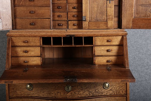 Antique Baroque Secretary in Oak, 1740-DXD-1706760