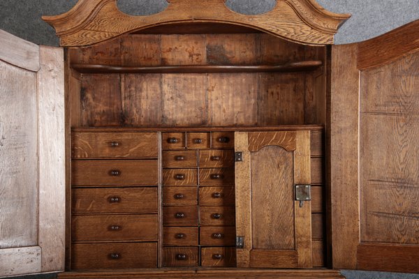 Antique Baroque Secretary in Oak, 1740-DXD-1706760