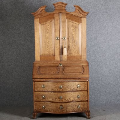 Antique Baroque Secretary in Oak, 1740-DXD-1706760