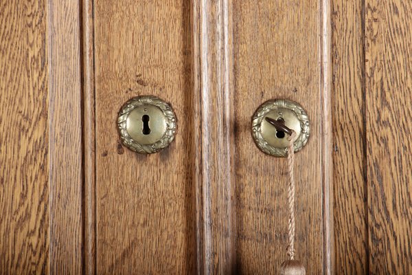 Antique Baroque Secretary in Oak, 1740-DXD-1706760