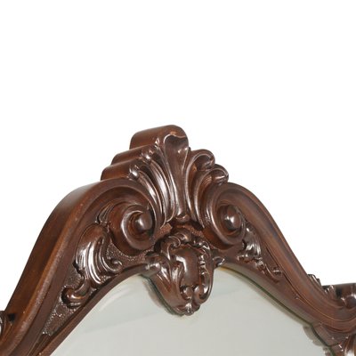 Antique Baroque Style Carved Wall Mirror-NJV-577716