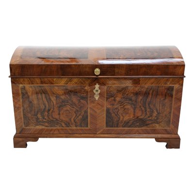 Antique Baroque Walnut Chest with Rounded Lid-WFJ-717497