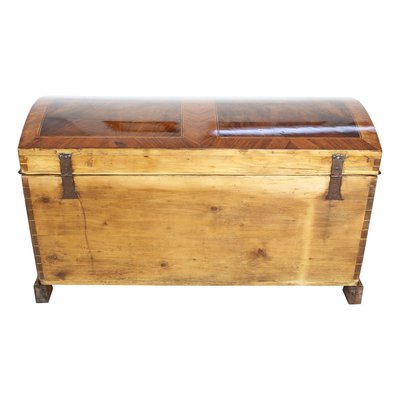 Antique Baroque Walnut Chest with Rounded Lid-WFJ-717497