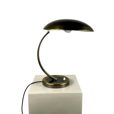 Antique Bauhaus Gold Metal Table Lamp Model President 6751 by Christian Dell for Kaiser Leuchten-TCS-2012899