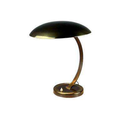 Antique Bauhaus Gold Metal Table Lamp Model President 6751 by Christian Dell for Kaiser Leuchten-TCS-2012899