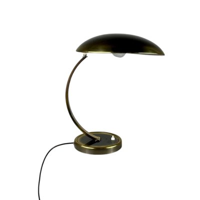 Antique Bauhaus Gold Metal Table Lamp Model President 6751 by Christian Dell for Kaiser Leuchten-TCS-2012899