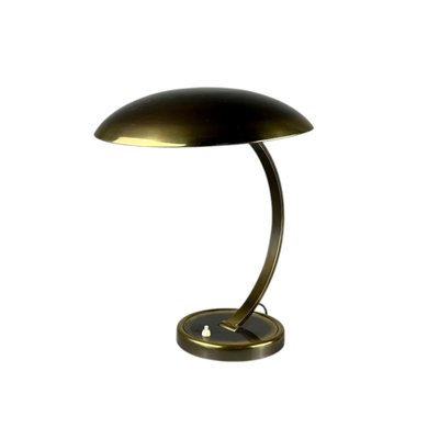 Antique Bauhaus Gold Metal Table Lamp Model President 6751 by Christian Dell for Kaiser Leuchten-TCS-2012899