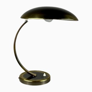 Antique Bauhaus Gold Metal Table Lamp Model President 6751 by Christian Dell for Kaiser Leuchten-TCS-2012899