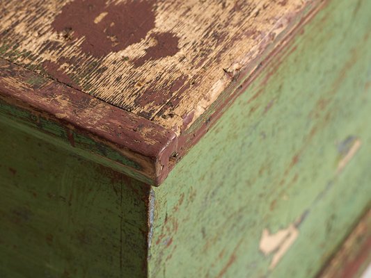 Antique Bedroom Trunk with Green Patina, 1866-ZNJ-2033640