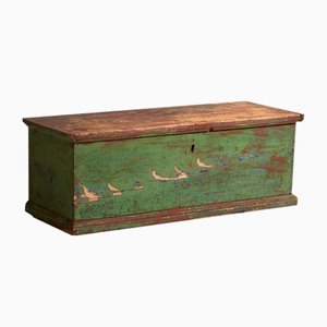 Antique Bedroom Trunk with Green Patina, 1866-ZNJ-2033640