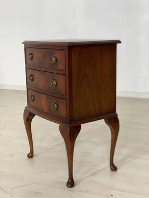 Antique Bedside Table in Mahogany & Brass-LIL-1800880