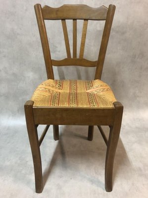 Antique Beech Side Chairs, 1900s, Set of 4-SDV-715197