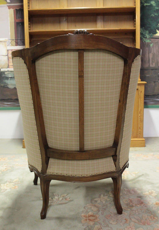 Antique Beech Veneered Walnut Armchair