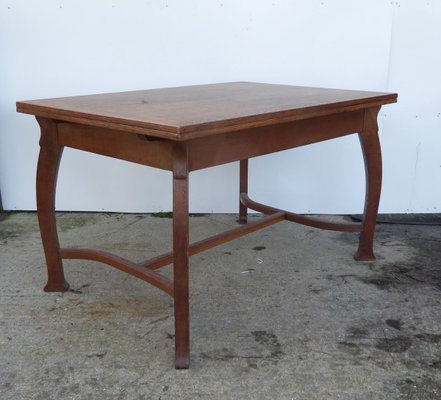 Antique Belgian Art Deco Oak Dining Table by Gustave Serrurier-Bovy-AWL-856342