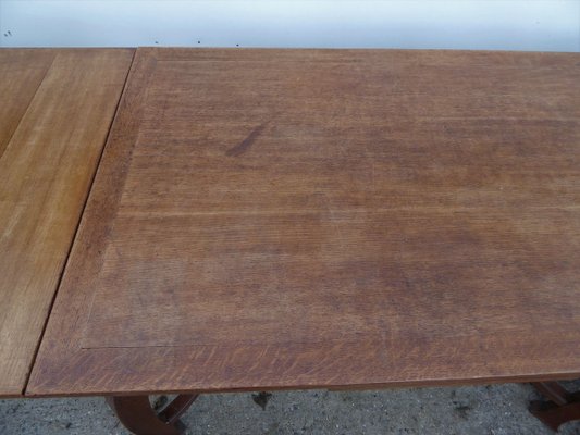 Antique Belgian Art Deco Oak Dining Table by Gustave Serrurier-Bovy-AWL-856342