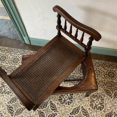 Antique Bench in Wood & Cane, 1890s-VBM-1740911