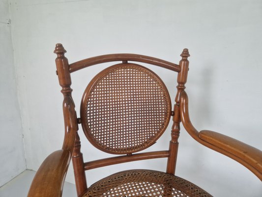 Antique Bentwood and Cane Chair by Josef Hoffman, 1890s-DGW-2024469