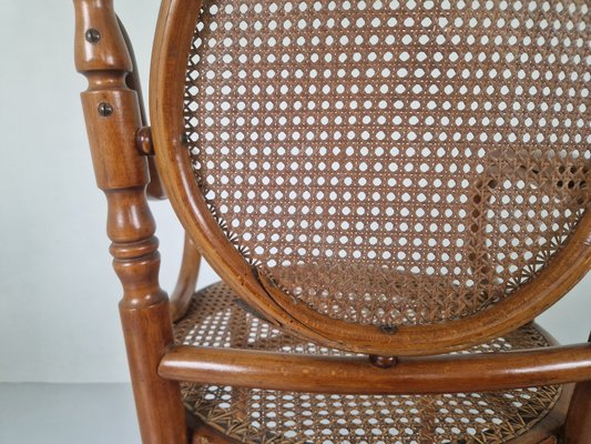 Antique Bentwood and Cane Chair by Josef Hoffman, 1890s-DGW-2024469