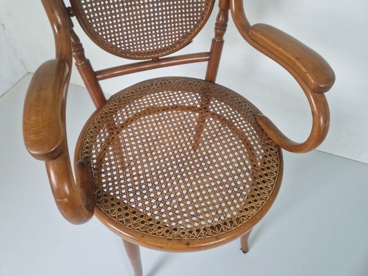 Antique Bentwood and Cane Chair by Josef Hoffman, 1890s-DGW-2024469